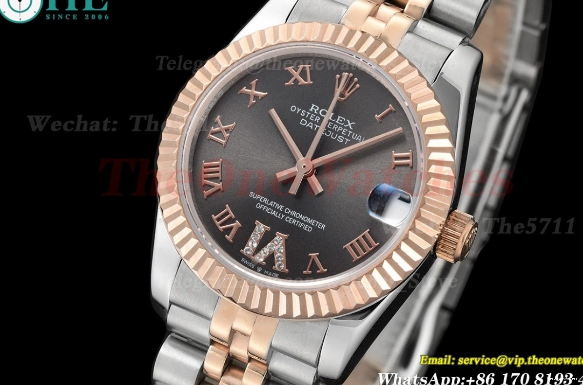 28mm SS RG Datejust MY8215 GDF Rmn Grey 0511